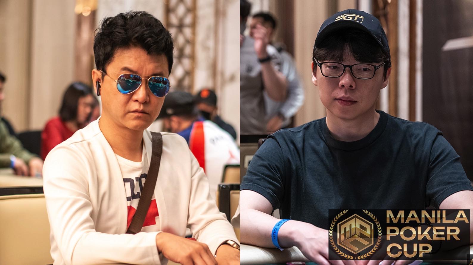 Kim Hak Do (left) and Joseph Cheung (right) at Manila Poker Cup