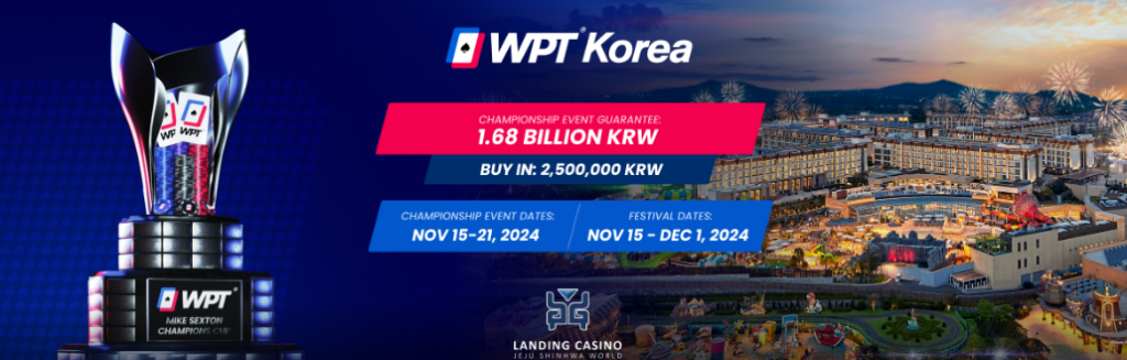 WPT Korea 2024 returns to Jeju featuring KRW 1.68 Billion